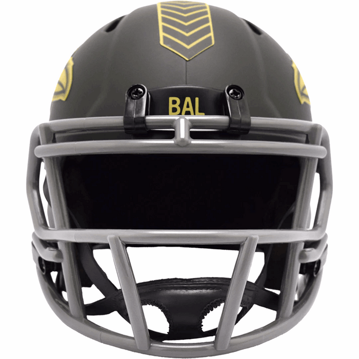 Baltimore Ravens Mini Speed Helmet - Salute To Service 2025 - Game Day Treasures