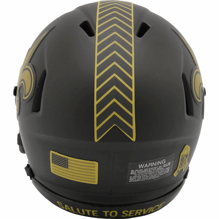 New Orleans Saints Mini Speed Helmet - Salute To Service 2025 - Game Day Treasures