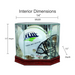 Octagon Helmet Display Case with Mirrors - Game Day Treasures