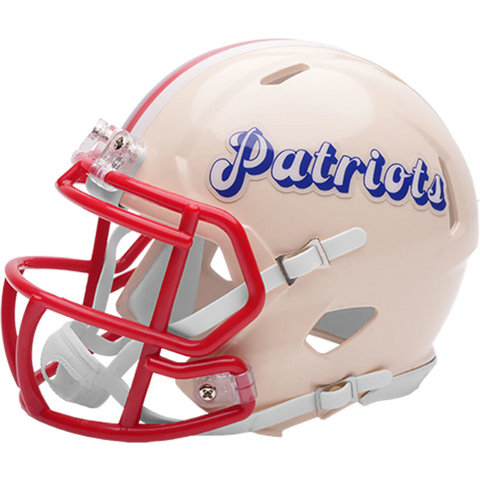 New England Patriots Riddell Mini Speed Helmet - RETRO - Game Day Treasures
