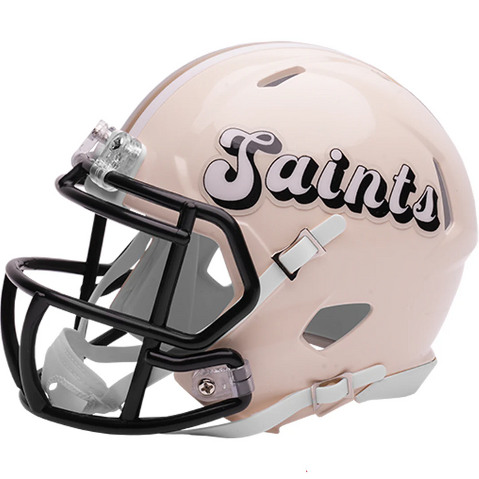 New Orleans Saints Riddell Mini Speed Helmet - RETRO - Game Day Treasures