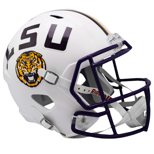 LSU Tigers Replica Riddell Speed Helmet - White - Game Day Treasures