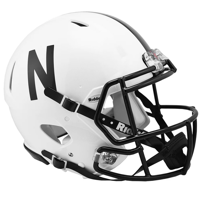 authentic nebraska football helmet NDAMUKONG SUH SIGNED CORNHUSKERS FLASH SPEED Super Sports Center coated helmet face guard Nebraska Cornhuskers Authentic Riddell Speed