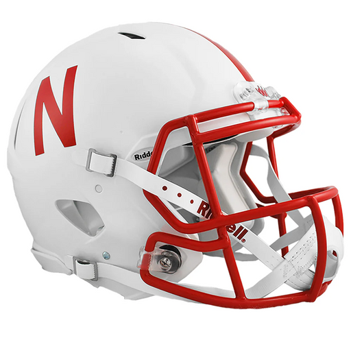 Nebraska Cornhuskers Authentic Speed Helmet - White Metallic - Game Day Treasures