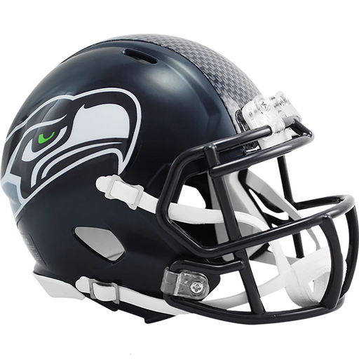 Seattle Seahawks Riddell Mini Speed Helmet - Matte Navy - Game Day Treasures