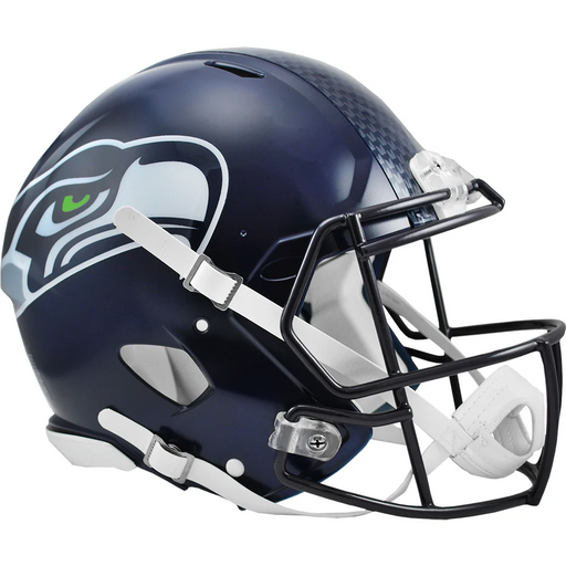 Seattle Seahawks Authentic Riddell Speed Helmet - Matte Navy - Game Day Treasures