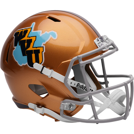 West Virginia Mountaineers Replica Speed Helmet - Satin Navy - Game Day Treasures