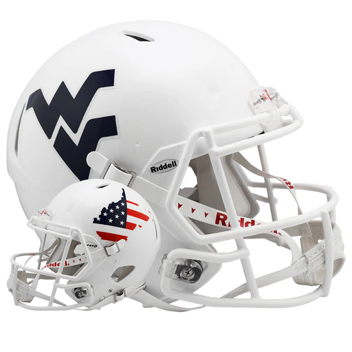 West Virginia Mountaineers Authentic Speed Helmet - Stars and Striped - Game Day Treasures