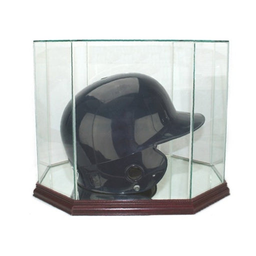 Octagon Batting Helmet Display Case with Mirror - Game Day Treasures