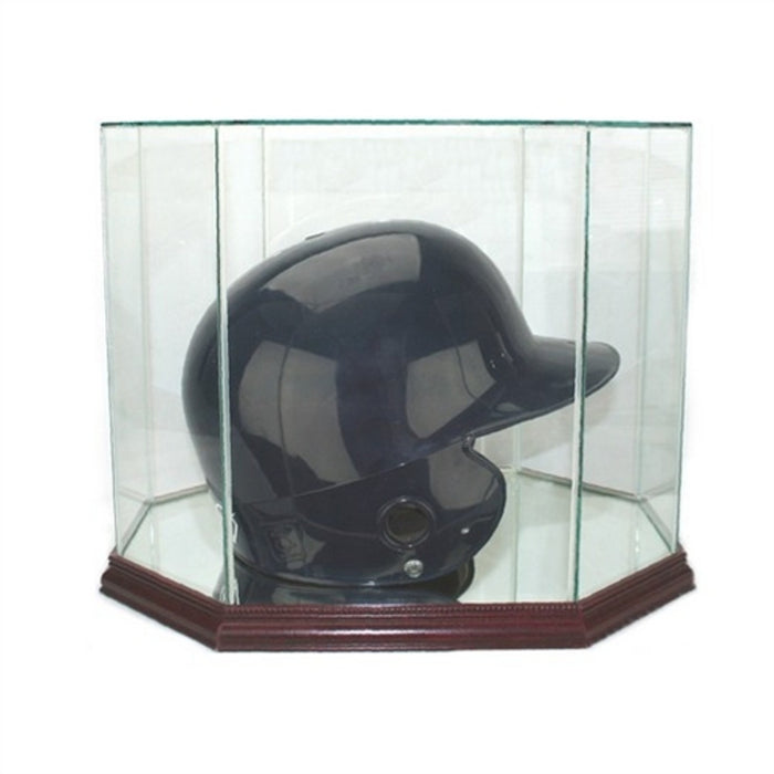 Octagon Batting Helmet Display Case with Mirror - Game Day Treasures