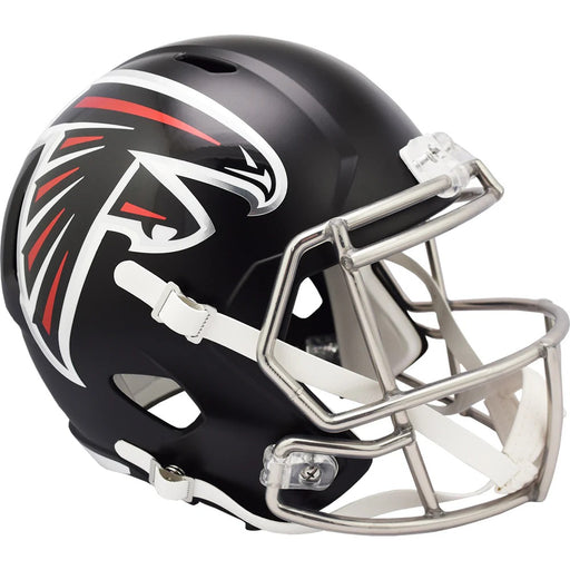 Atlanta Falcons Replica Riddell Speed Helmet - Satin Nickel Mask - Game Day Treasures
