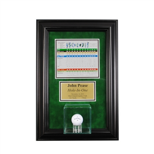 Wall Mounted Golf Display Case – Scorecard & Engraving - Game Day Treasures