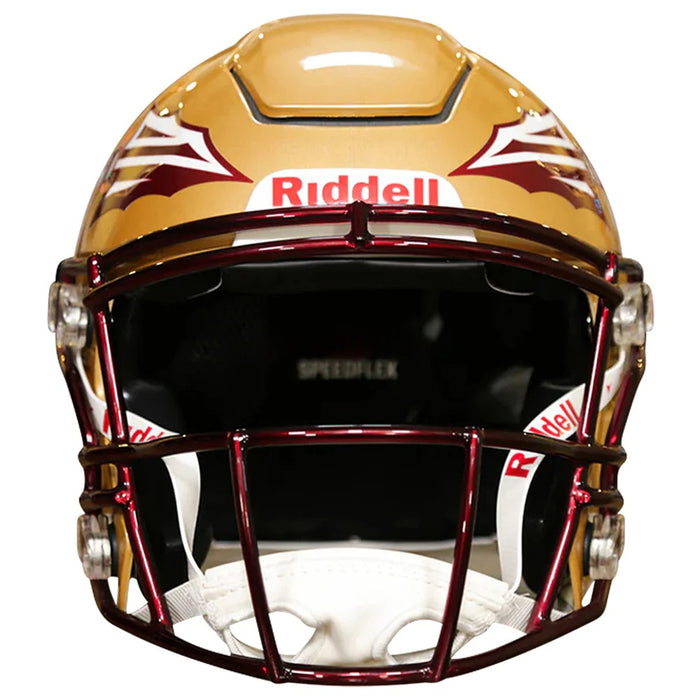florida state seminoles football helmet Riddell Speed Display Green Gridiron, Inc finish gold or silver treatments of the primary helmet decal State Seminoles Football Fsu Full
