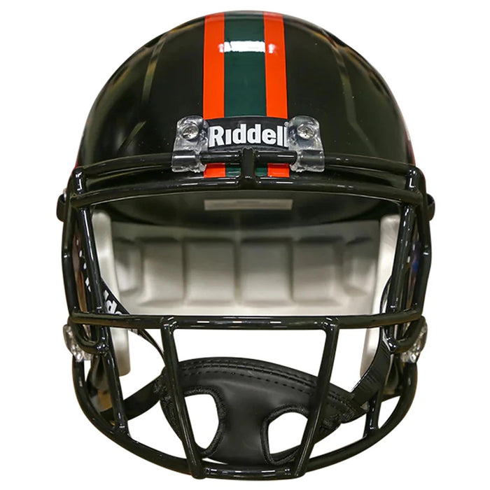 Miami Hurricanes Replica Riddell Speed Helmet - Black - Game Day Treasures