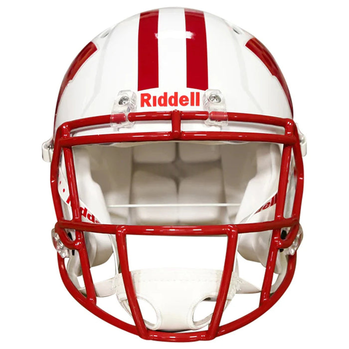 badgers football helmet Wisconsin Badgers Riddell Speed Authentic Helmet