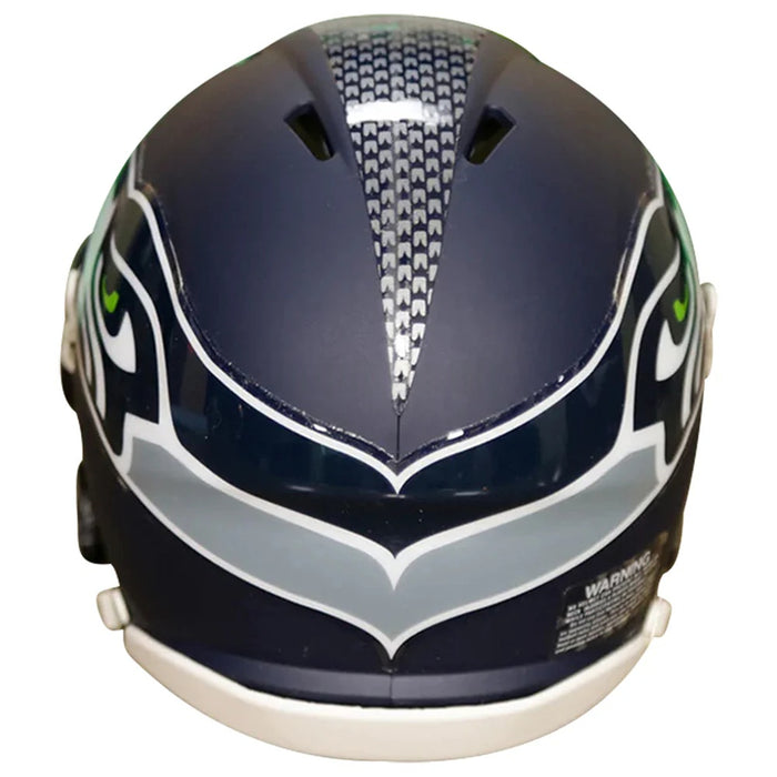Seattle Seahawks Riddell Mini Speed Helmet - Matte Navy - Game Day Treasures