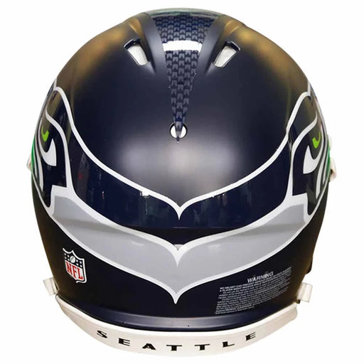 Seattle Seahawks Authentic Riddell Speed Helmet - Matte Navy - Game Day Treasures