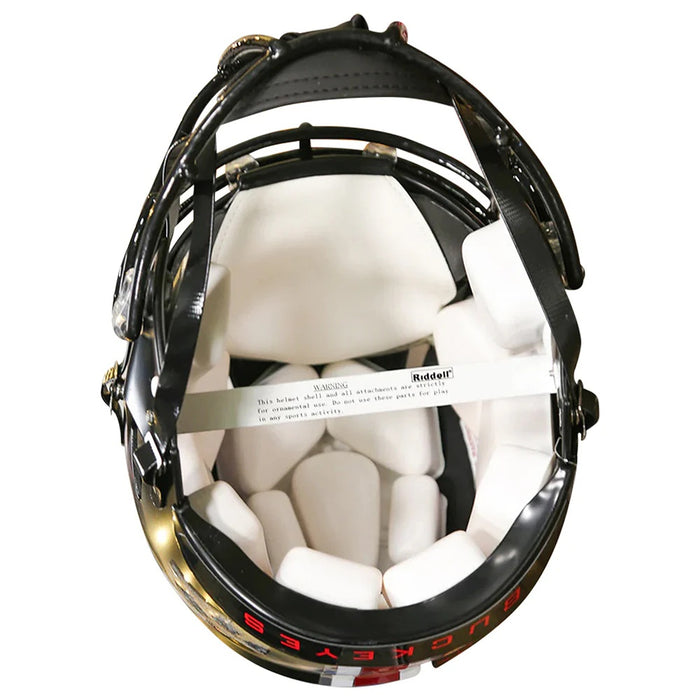 Ohio State Buckeyes Authentic Speed Helmet - Satin Black with Red Buckeyes - Game Day Treasures