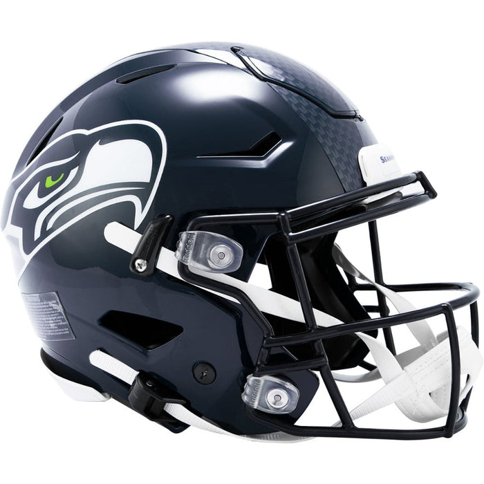 Seattle Seahawks Authentic SpeedFlex Helmet - Matte Navy - Game Day Treasures