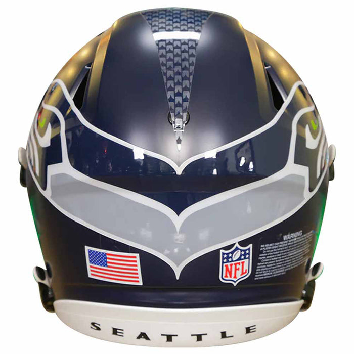 Seattle Seahawks Authentic SpeedFlex Helmet - Matte Navy - Game Day Treasures