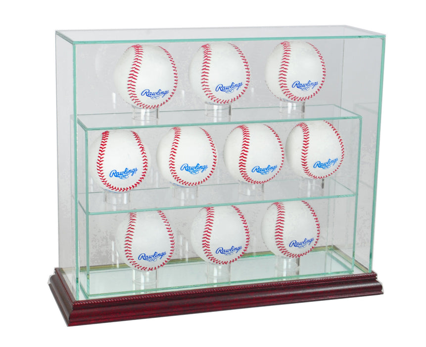 10 Vertical Baseball Display Case