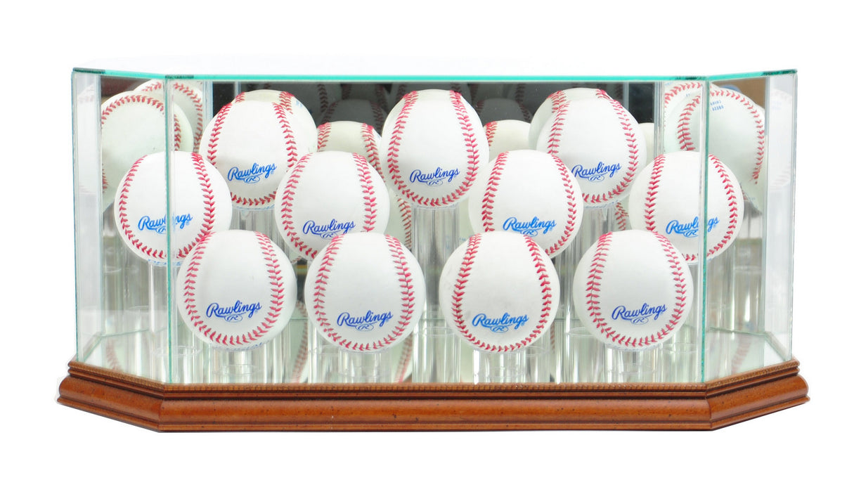 Computer Baseball Case 11 Ball Baseball Display Case with Mirror — Game Day Treasures