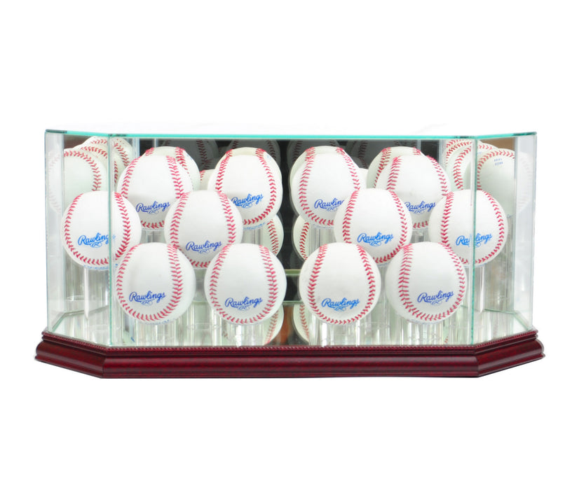 Computer Baseball Case 12 Ball Baseball Display Case with Mirror — Game Day Treasures