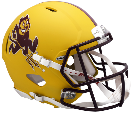 Arizona State Sun Devils Authentic Full Size Speed Helmet - Flat Yellow Sparky