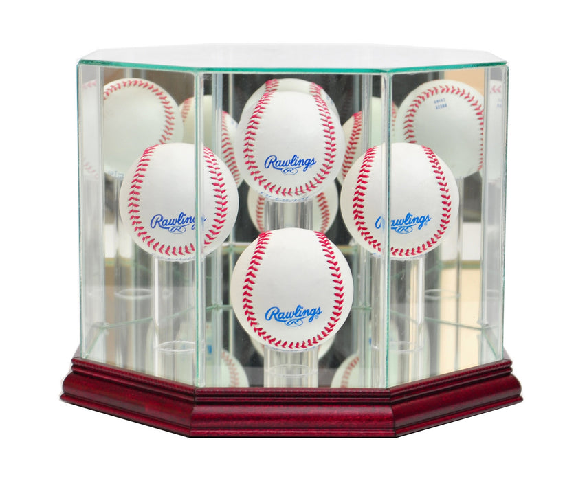 Four Baseball Display Case with Mirrors