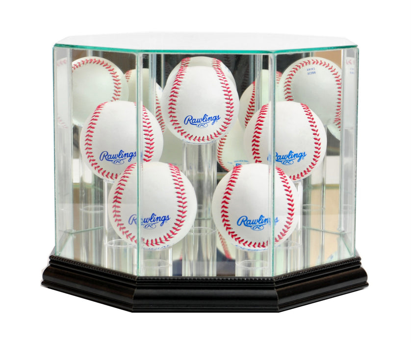 Computer Baseball Case 5 Ball Baseball Display Case with Mirror — Game Day Treasures