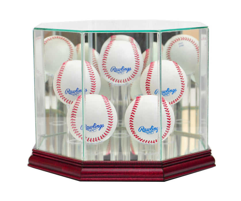 Five Baseball Display Case with Mirrors