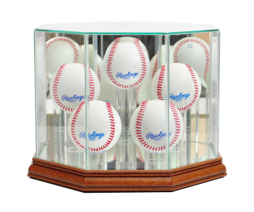 Computer Baseball Case 5 Ball Baseball Display Case with Mirror — Game Day Treasures