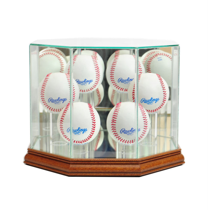 Six Baseball Display Case with Mirrors