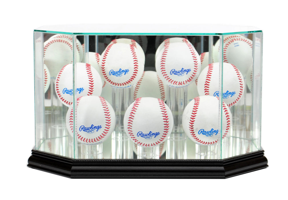 Seven Baseball Display Case with Mirrors