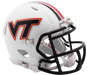 Virginia Tech Hokies White Riddell Mini Speed Helmet - Matte White