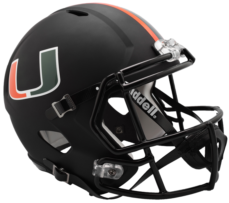 Miami Hurricanes Replica Full Size Speed Helmet - 2017 Nights Alt