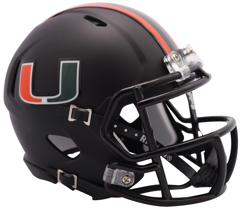 Miami Hurricanes Riddell Mini Speed Helmet - 2017 Nights Alt — Game Day ...