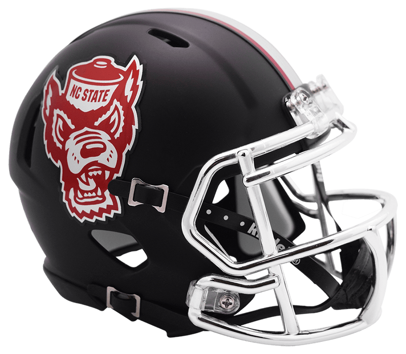 NC State Wolfpack Riddell Mini Speed Helmet - 2017 Black Howl