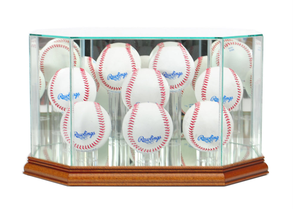 Eight Baseball Display Case with Mirrors