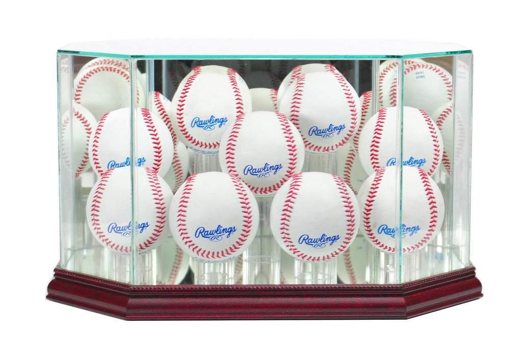 Nine Baseball Display Case with Mirrors