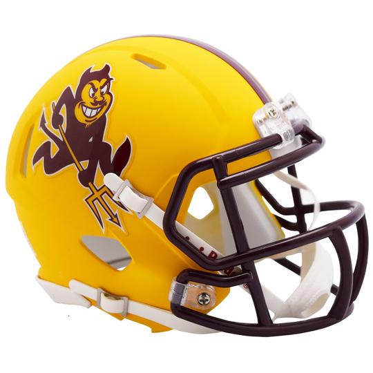Arizona State Sun Devils Riddell Mini Speed Helmet - Flat Yellow Sparky