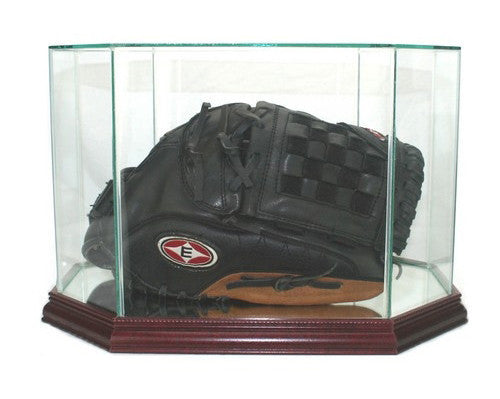 Octagon Baseball Glove Display Case with Mirrors