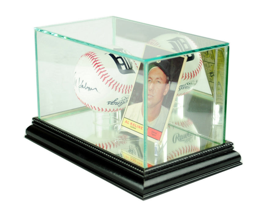 Card and Baseball Display Case with Mirrors