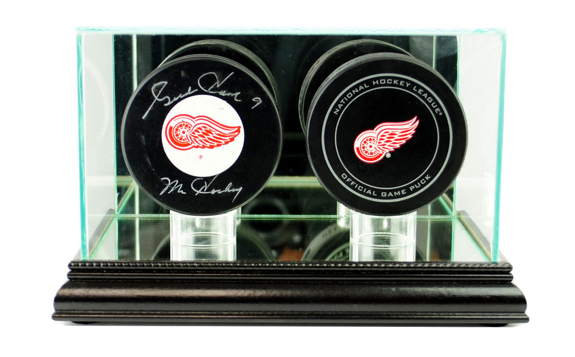 Double Puck Display Case with Mirrors