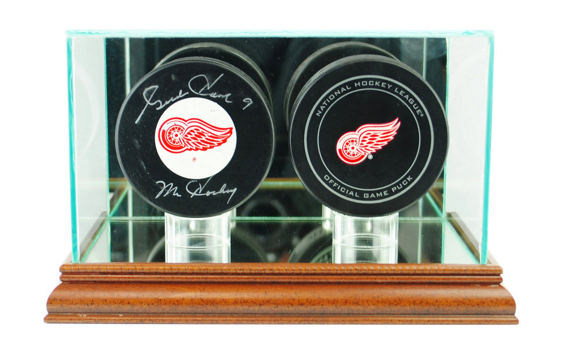 Double Puck Display Case with Mirrors