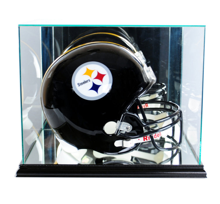 Rectangle Full Size Helmet Display Case with Mirrors