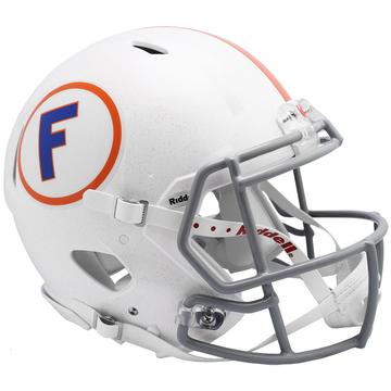 Florida Gators Authentic Full Size Speed Helmet - White w/Gray Mask