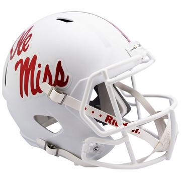 Mississippi (Ole Miss) Rebels Replica Full Size Speed Helmet - Gloss White