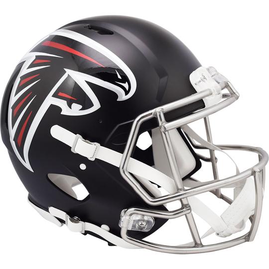 Atlanta Falcons Authentic Full Size Speed Helmet - Satin Nickel Mask