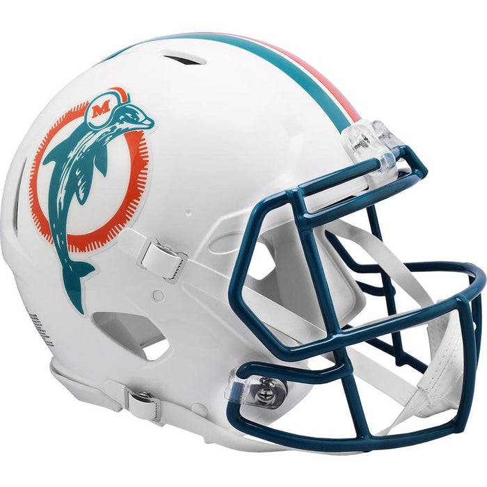 Miami Dolphins Authentic Full Size Throwback Speed Helmet - 1980 to 1996